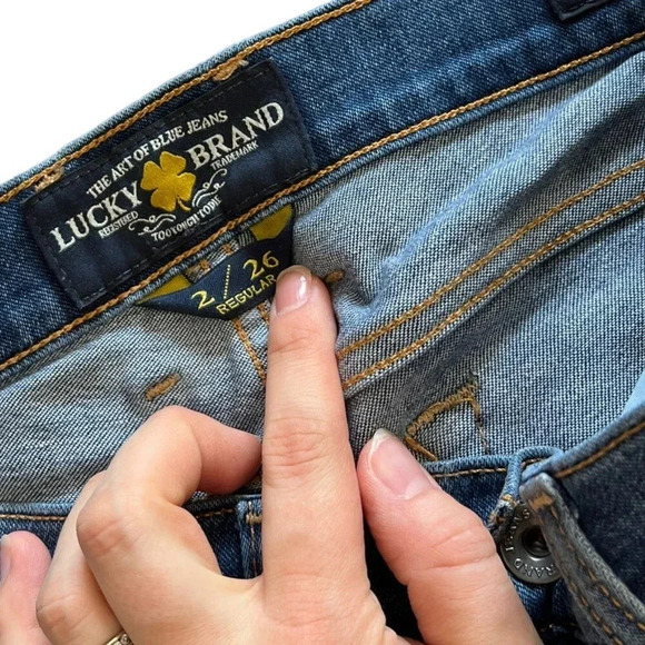 Lucky Brand Blue Charlie Straight Leg Jeans 26 - Picture 3 of 3